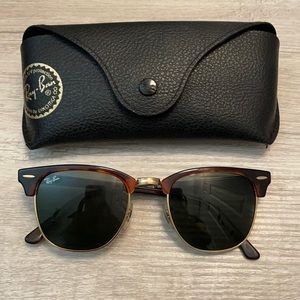 Rayban Clubmaster Tortoise Shell Sunglasses